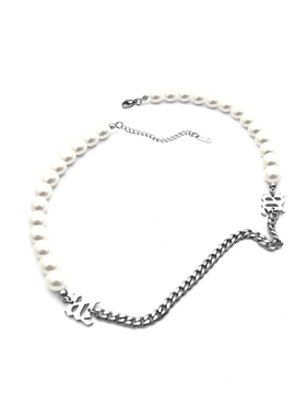 高级质感珍珠链条拼接男女蹦迪