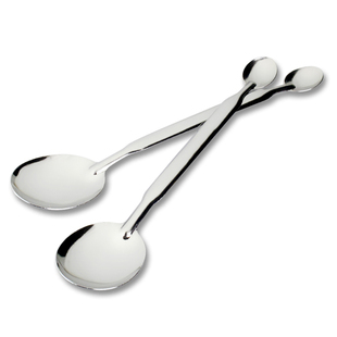 绿叶集体爱生活产品示范工具套装双头铁勺两头烧勺实验勺试验勺