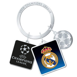 [现货]皇马官网正品 正版皇马球迷周边纪念品欧冠经典金属钥匙扣