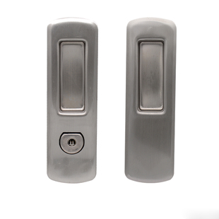 安防推拉门锁木门移门铝合金双面隐形不锈钢室内双钩锁玻璃门平移