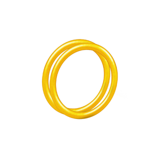 古法黄金细圈戒指女999足金素圈戒子三生三世纯金3D硬金磨砂指环