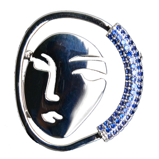 清仓新光饰品气质时尚人脸面高档胸针别针西装简约配饰防走光男女