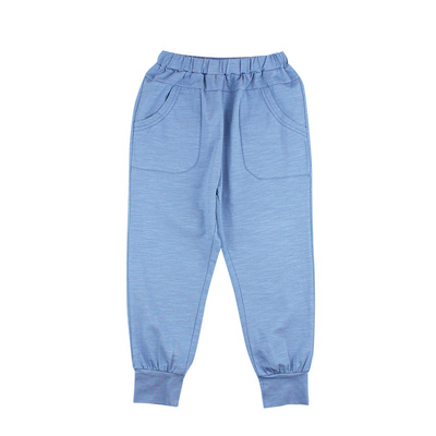 春秋宽松弹力纯棉男孩针织裤子