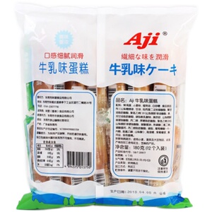 AJI牛乳芝士味蛋糕180g12枚装早餐手撕面包休闲零食小吃点心食品