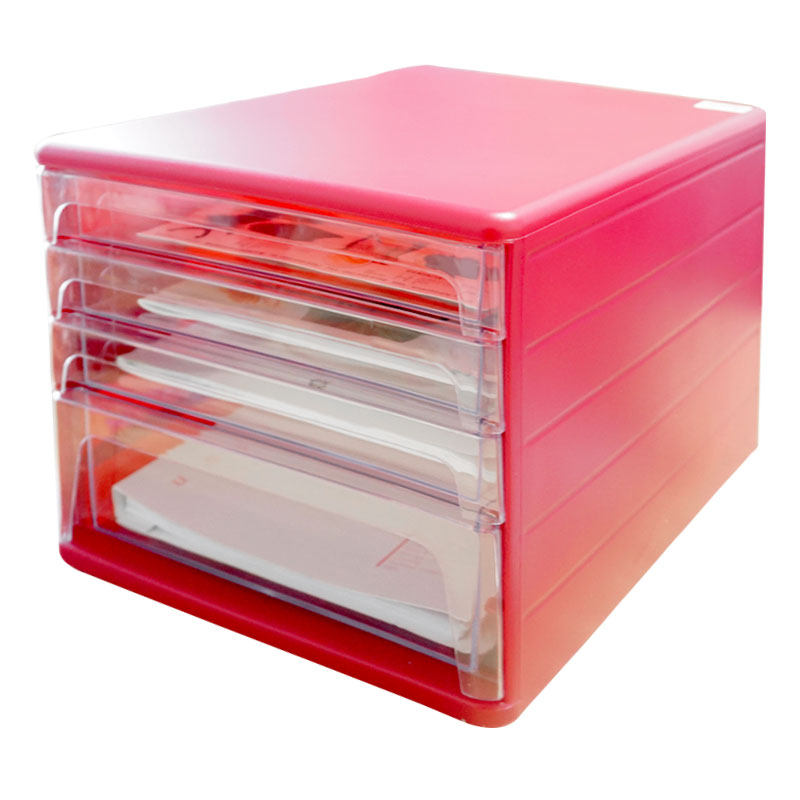 办公室桌面收纳盒文件收纳柜A4纸置物架抽屉式 日本进口