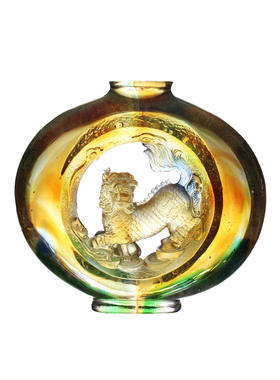 琉璃麒麟摆件风水居家乔迁礼物