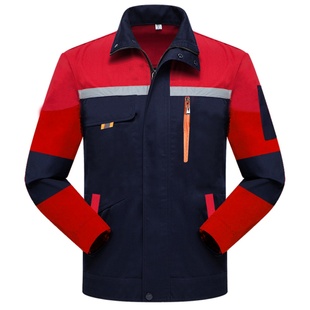 秋冬季工作服套装男装工厂服汽修工地耐磨工装长袖上衣定制劳保服