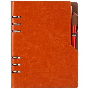 a5活页本六孔笔记本子可拆卸扣环b5记事本商务办公文具会议记录本活页纸外壳活页夹厚本子笔记本定制可印logo