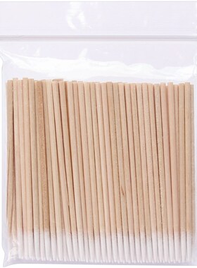 尖头棉签纹绣专用化妆用眼线美容牙签棉棒超细小棉签极细木棒双头