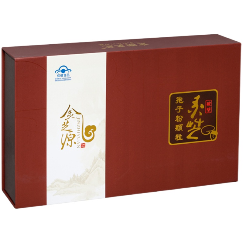 金芝源運(yùn)芝牌破壁靈芝孢子粉顆粒180g禮盒裝增強(qiáng)免疫力金寨靈芝