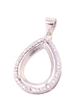 diy水滴蜜蜡琥珀镶嵌吊坠空托