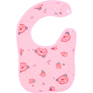 围嘴饭兜口水巾喂奶纯棉防水大号婴儿童宝宝哺乳加厚按扣纯色