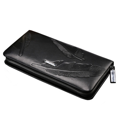 拉链方形大气风百搭款羊皮手拿包