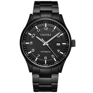 卡罗莱男表全自动机械表精钢带男士手表品牌正品休闲防水腕表十大