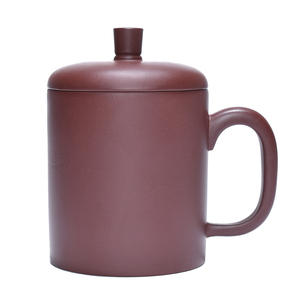 紫砂杯茶杯宜兴纯手工大容量陶瓷办公杯礼品定制可刻字倒立紫砂杯