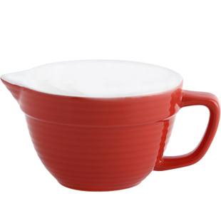 陶瓷美式搅拌碗带把手小号引流尖嘴烘焙碗面糊碗打蛋碗