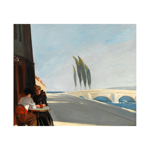 爱德华霍普人像风景背景墙装饰画小众挂画客厅餐厅艺术画书房壁画