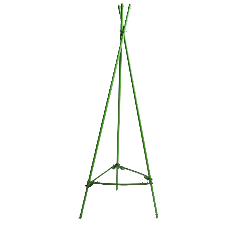 园艺包塑钢管三角支柱盆栽固定藤蔓爬藤架花盆支架绿植花卉番茄架