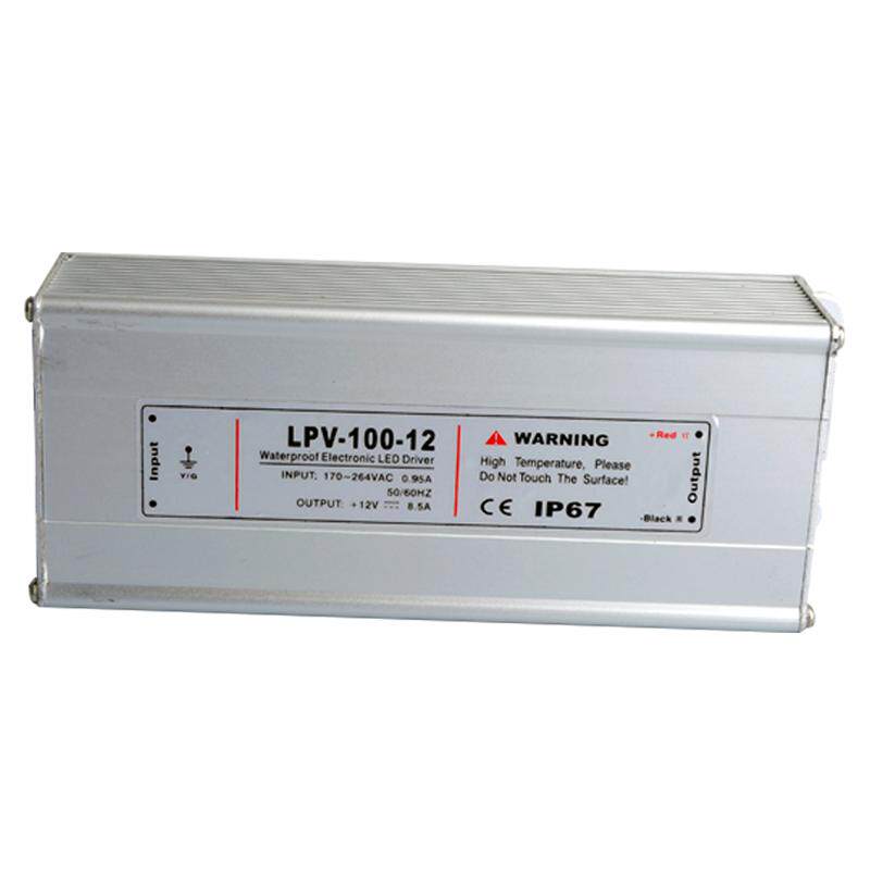 led户外LPV-100防水开关电源AC240V120V转DC12V 24V变压器100W