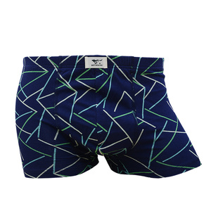 2条正品七匹狼纯棉内裤男士全棉透气中腰平角裤 印花时尚青年短裤