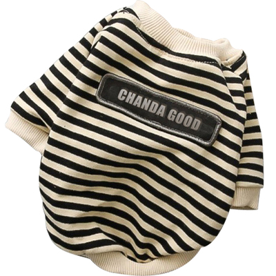 潮牌狗狗条纹法斗巴哥两脚纯棉