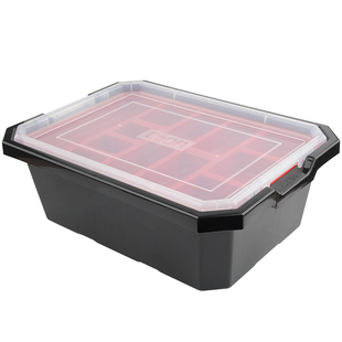 积木收纳盒积木小颗粒玩具分类盒子装零件加厚塑料透明隔层整理箱