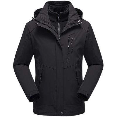 加绒加厚可拆卸中老年防风冲锋衣