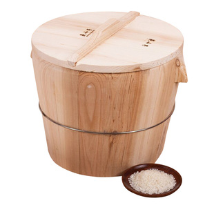 家用原木制蒸饭桶大小号杉木蒸子商用木桶饭甑子米饭桶可蒸龙虾等