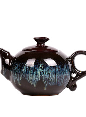 窑变砂金茶具单品茶壶建盏公道杯