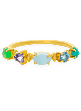 小众设计戒指纯银天然石