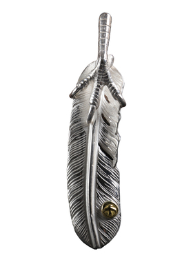 银创高桥羽毛项链925吾郎毛衣链