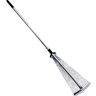 沃施园艺伸缩可调节耙子枯叶耙草坪耙多齿钉耙除草工具落叶耙子