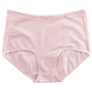 蝶安芬内裤女士纯棉高腰抗菌裆大码夏季薄款小清新纯色系三角短裤