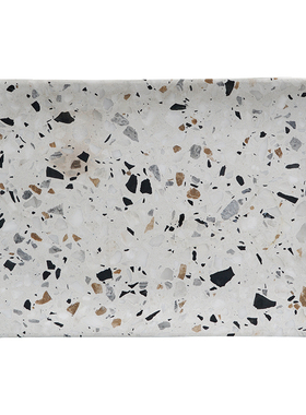 轻奢风水磨石餐具沙拉碗香薰托盘