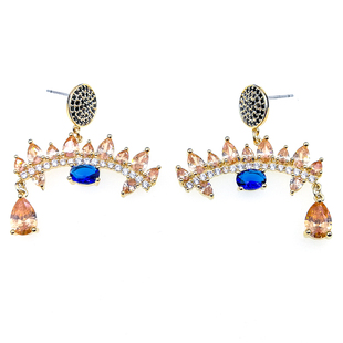 欧美配饰品天使之泪锆石简约精致银针耳钉耳环女气质韩国个性百搭