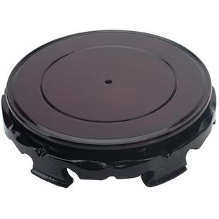 花盆底座旋转盆景葫芦摆件奇石鱼缸花瓶垫底转盘圆形木质托架托盘