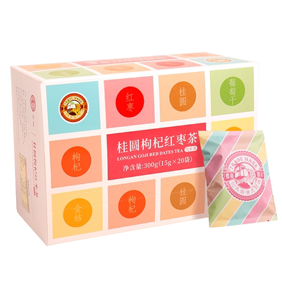 虎标桂圆枸杞红枣茶300g小袋装女性泡水喝饮品水果花草茶水果茶