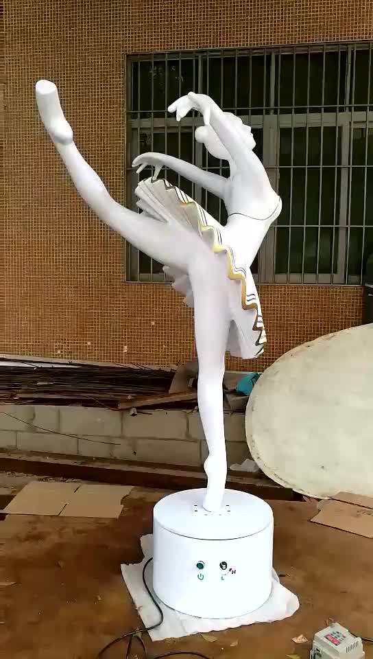 2018 Hand Made Popular Fiberglass Dancing Ballerina Girl Statue For