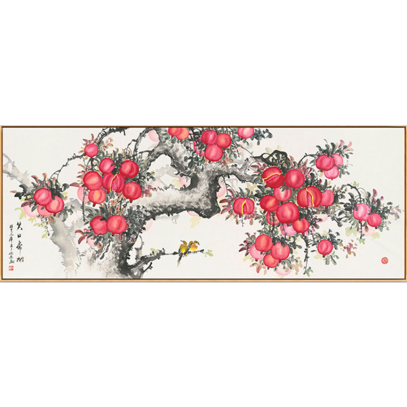 印花包邮新款dmc线笑口常开水墨