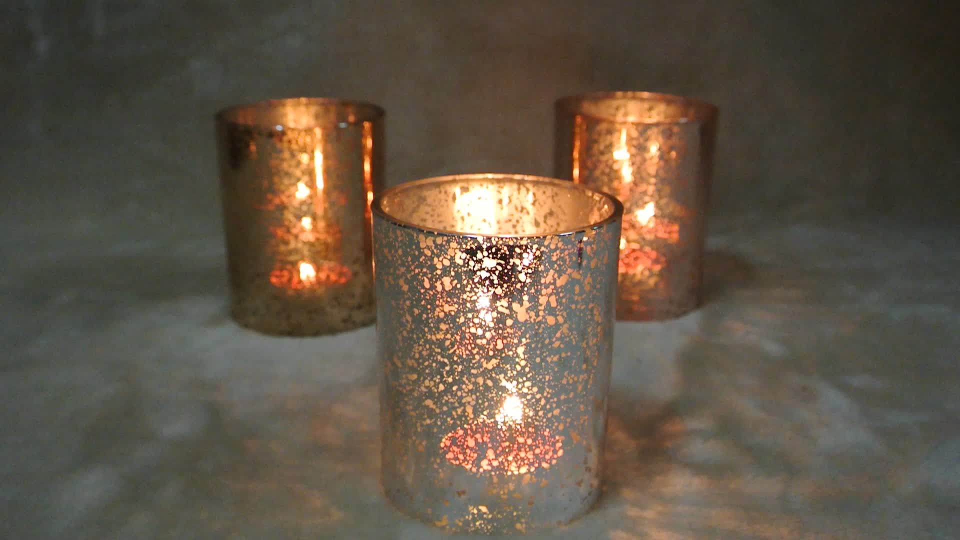 Electroplating Rose Gold Glass Candle Holder With Custom Logo 300ml Buy Christmas Moose Candle