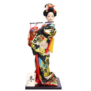 日本人偶艺妓 和服仕女娃娃装饰品 人形摆设 日式绢人摆件工艺品