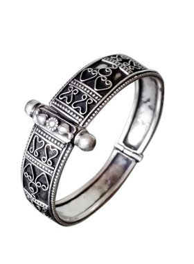 印度民族风开口银手镯