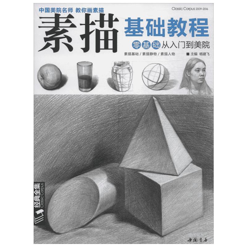 素描基础教程 杨建飞 美术素描画画静物透视画法初学者入门基础教程教材书结构原理造型手绘技法教学绘画书籍 新华书店正版图书籍