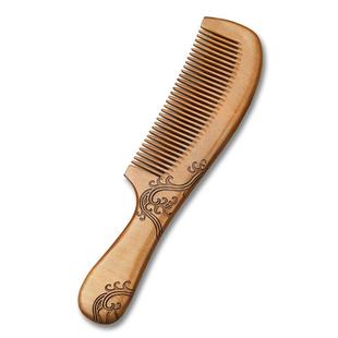 常州梳篦穿月大号桃木梳子可爱檀木梳香卷发按摩梳静电可刻字梳子