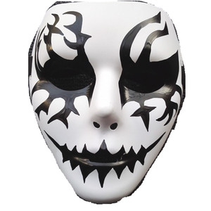 万圣节鬼舞步鬼脸曳步舞曳舞步鬼步舞面具手绘面具男街舞白色面具