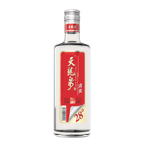 广西天龙泉28度清爽 低度酒整箱口粮酒白酒基酒米香风格500ml*6