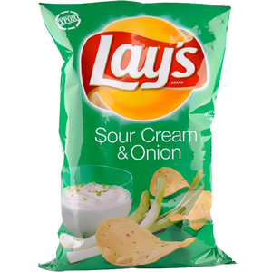 美国进口 Lay's乐事洋葱酸奶油味薯片 利氏 膨化食品 零食 小吃
