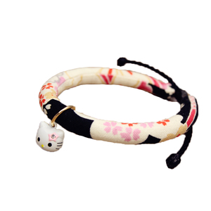 B猫咪项圈宠物饰品泰迪狗链铃铛狗用品日本和风招财猫小型犬包邮