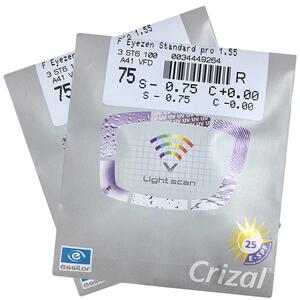 【2片】依视路爱赞数码镜片钻晶A4防蓝光超薄非球面减缓视疲劳