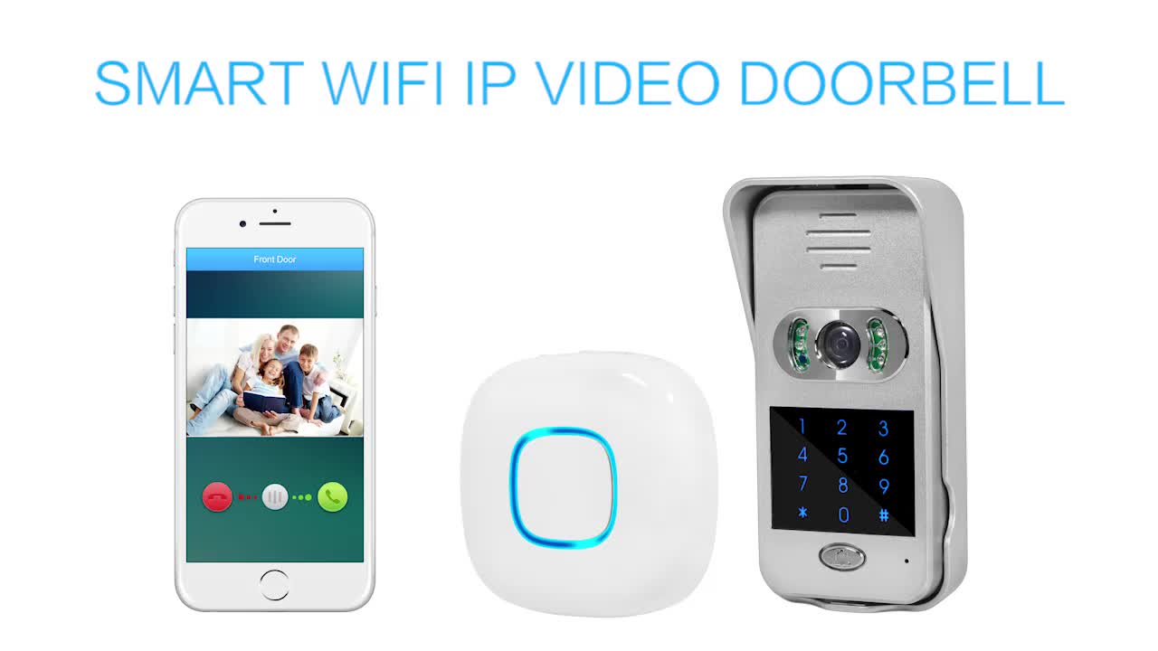Remote Unlock Smart Wifi Video Door Phone With Android Mobile
